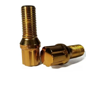 M12x1,5 Hjulbolt Kegle 26mm Guld - 20 stk - Bedst sælgende