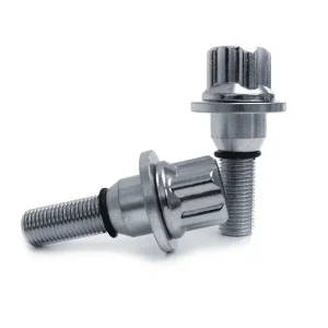 M12x1,25 Låsebolt Flad 34mm - 17mm Top - Sølv | Tidsbegrænset tilbud