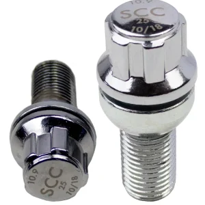 Tilbudspris - M12x1,5 Låsebolt Sæt Kugle 30mm Krom - 4 stk - Løs Konus - R12