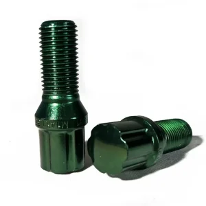 Ekspreslevering - M14x1,25 Hjulbolt Kegle 26mm Grøn - 20 stk