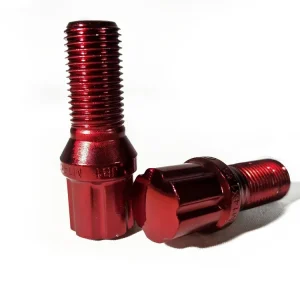 M14x1,25 Hjulbolt Kegle 26mm Rød - 20 stk - Klar til afsendelse