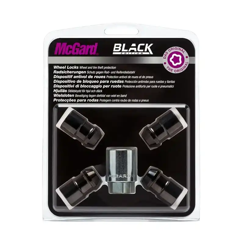 McGard Låsemøtrik Sæt M12x1,25 - Kegle - Sort | Bedste pris
