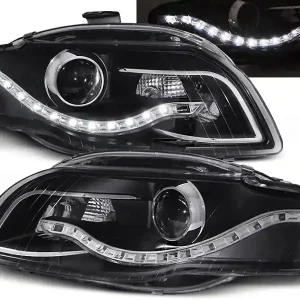 Audi A4 B7 Forlygter Eagle Eyes Dayline 04-08 - Sort | Udsalg