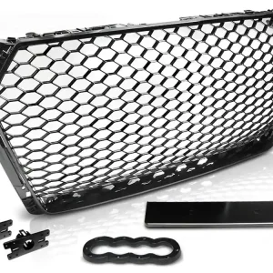 Audi A4 B9 Frontgrill RS-Look Honeycomb Blank Sort 15- | Premium