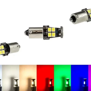 Tilbudspris | MaXlume BA9s 6x SMD 2835 CAN-Bus LED 720LM T4W Blå - Rund