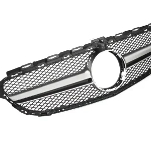 Bedste pris | Mercedes W205 Frontgrill AMG Look Krom / Sort 14-18