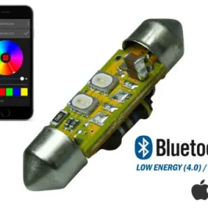 Pinolpære 38MM LED Bephos RGB - Bluetooth Farveskift | Rabat