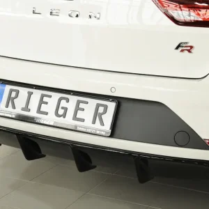 Fordelagtig pris - Seat Leon 5F Rieger Hækskørte V Dobb Afg Blanksort 17- FR m Træk