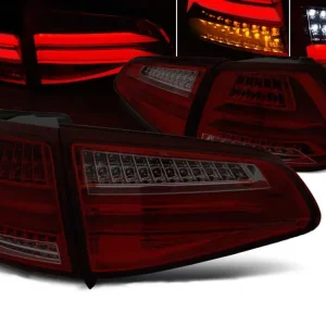 Næsten udsolgt | VW Golf 7 Baglygter JY LED Light Bar Rød / Mørk