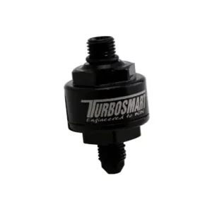 Nytilføjet - Turbosmart Billet Turbo Oil Feed Filter 44um AN-4 to AN-4 ORB - Sort