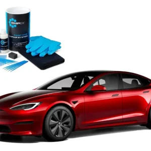 Topprodukt - Chipex Lak Reperations Sæt (Lakstift) - Tesla Ultra Red (PR01)