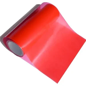 Bedste pris - Lygtefolie Transparent Rød 30cm bredde pr. meter