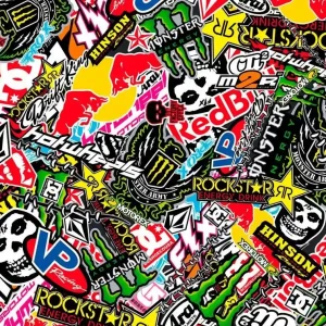 Stickerbomb Folie Ark 60x200cm Variant 2 - Populært valg