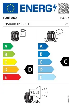 FORTUNA Sommerdæk 195/60R16 ECOPLUS HP+ - Begrænset lager