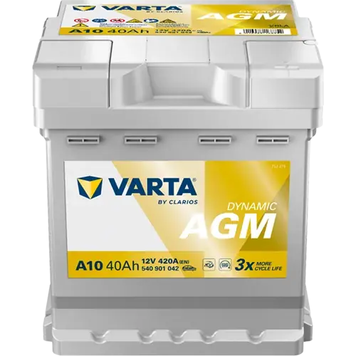 VARTA Dynamic AGM 12V 40Ah/420A L- 175x175x190 mm | Bedste pris