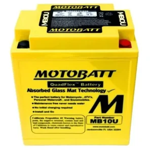 Høj kvalitet | Motobatt - 12V 14,5Ah 175A Batteri - MB10U-B