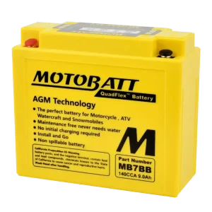 Godt tilbud - Motobatt - 12V 9Ah 150A Batteri - MB7BB
