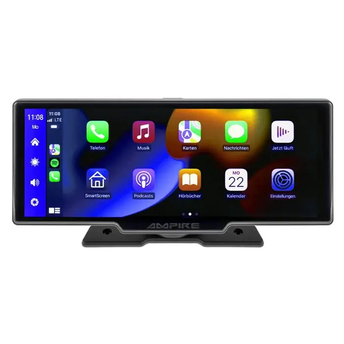 Ampire 10" Skærm med CarPlay Android Auto AHD Dashcam - Populært valg