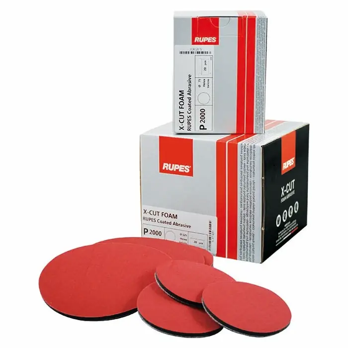 Fabrikspris | Rupes X-cut skum sliberondel, Ø 150 mm. P2000, 20 stk.