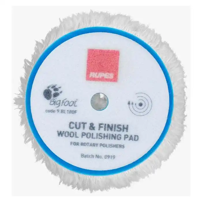 God pris | Rotary Ø 200 mm wool pad, cut & finish Ø 165mm, 1 stk.