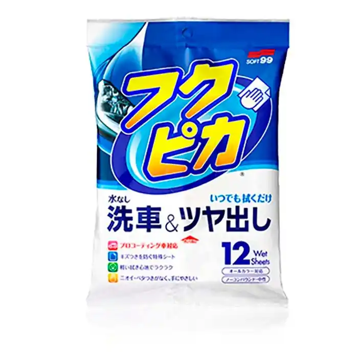 Kundernes favorit | Soft99 Fukupika Wash & Wax 12 stk. wipes