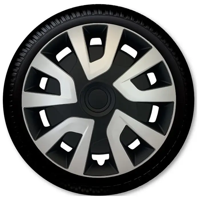 15" Revo VAN Silver/Black hjulkapselsæt | Bedst sælgende