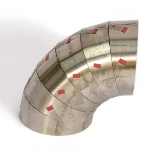 Direkte fra producenten | Pie cut Ø54,0 mm 15° r=54,0 Rustfrit stål