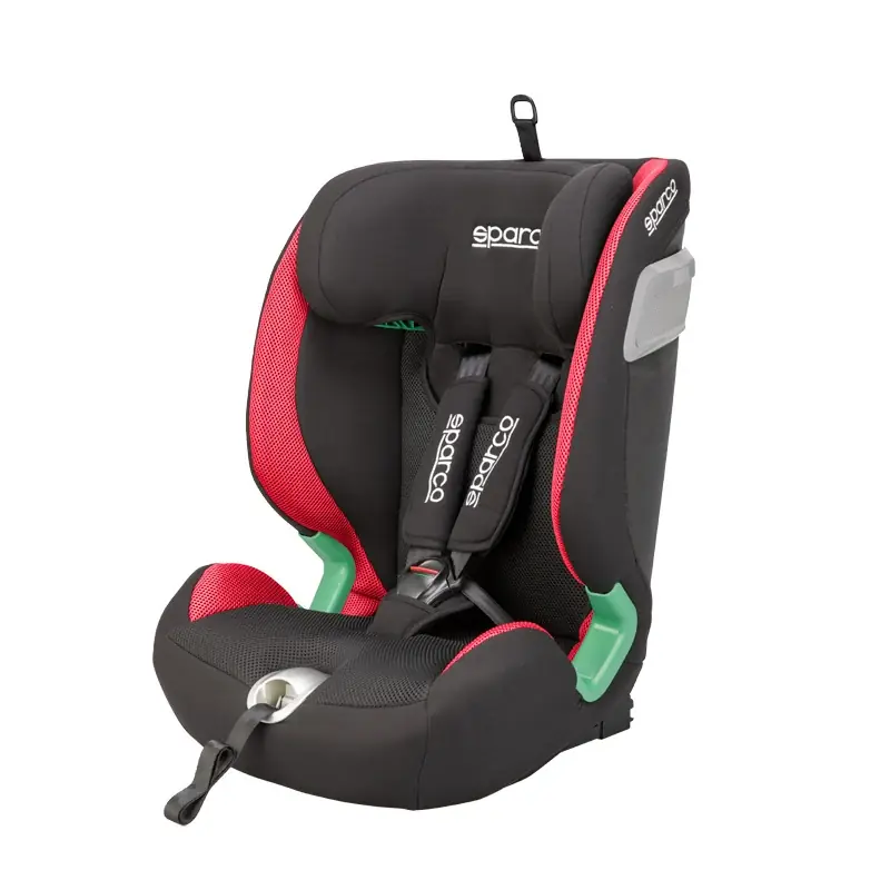 Sparco, Børnesæde SK5000I Isofix - Sort/Rød - i-Size 76-150cm - Ny på lager