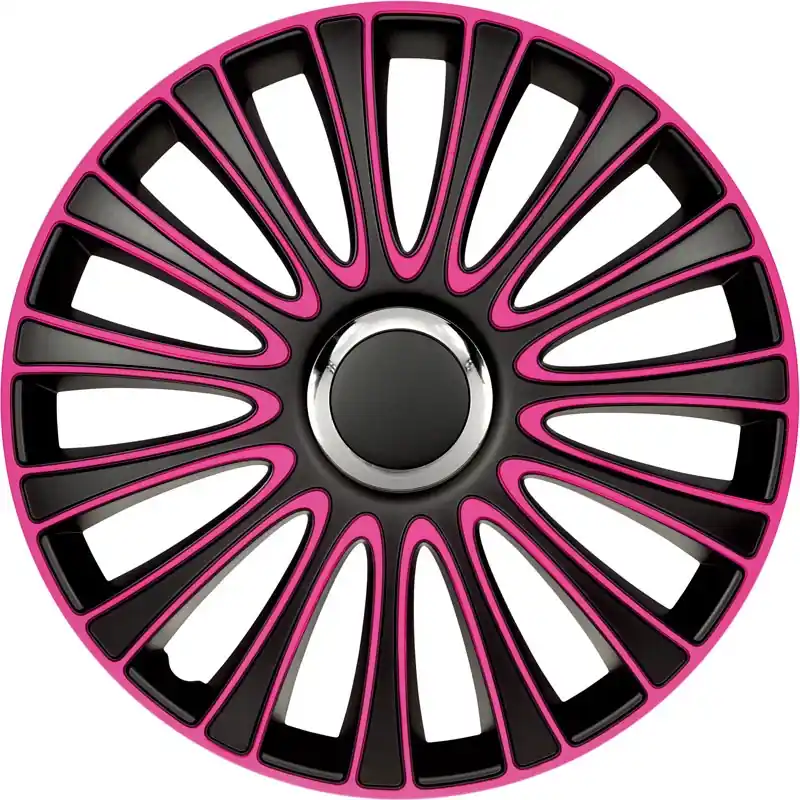 AutoStyle, Hjulkapsler, 4stk, LeMans 15-tommer black/pink - Kundernes favorit