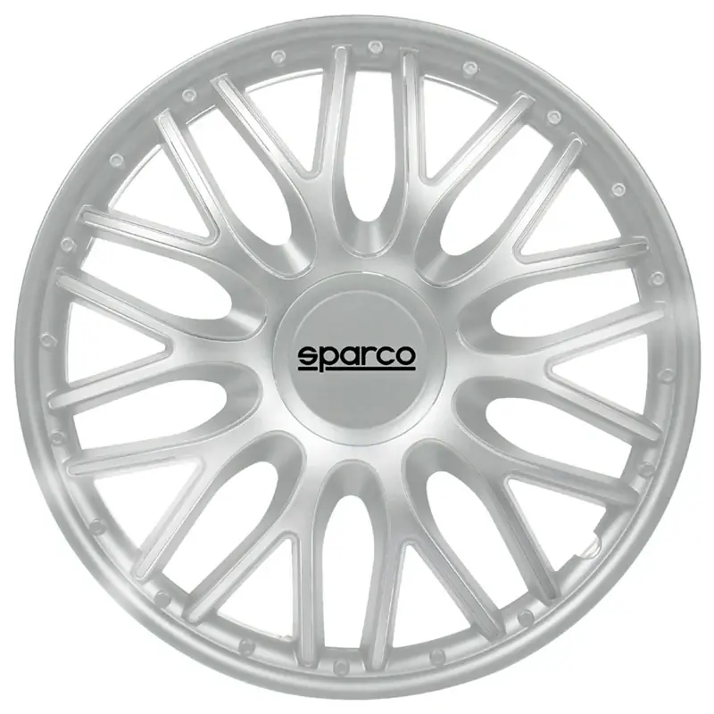 Sparco, Hjulkapsler, 4stk., Roma - 15-tommer - Silver - Få tilbage