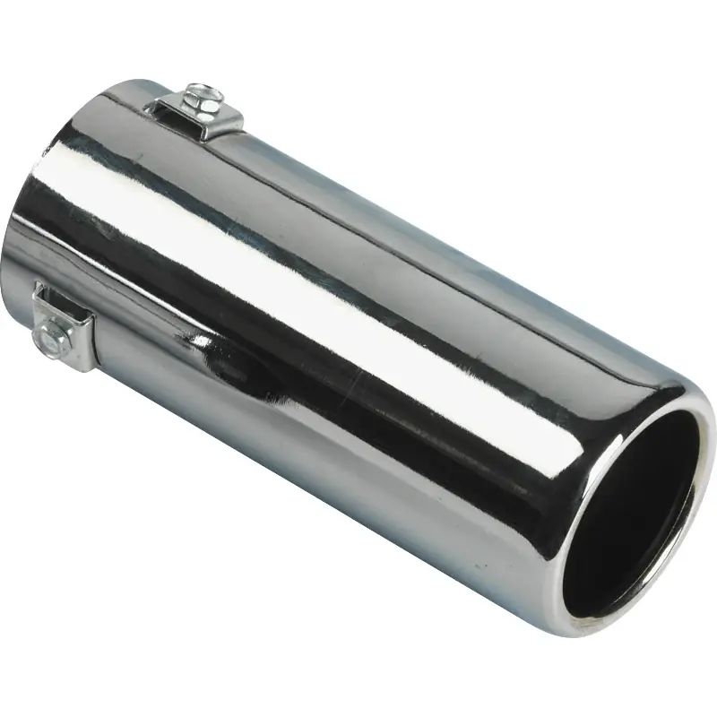 AutoStyle, Udstødningsafslutter Rund - Krom - Ø70 x L170mm - 35-57mm Tilslutning | Tilbuddet slutter snart