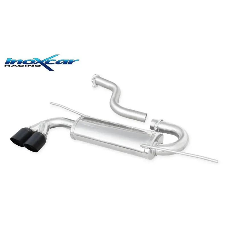 Bedst sælgende - InoXcar, Sportsudstødning, passer til Volkswagen Scirocco 1.4 TSI 122hp 2008- 2x80mm Ceramic Black