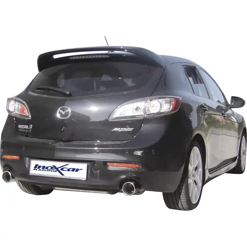 Anbefalet valg - InoXcar, Dobbelt sportsudstødning, passer til Mazda 3 2.3Di MPS (260HP) 2010- Left/Right 102mm