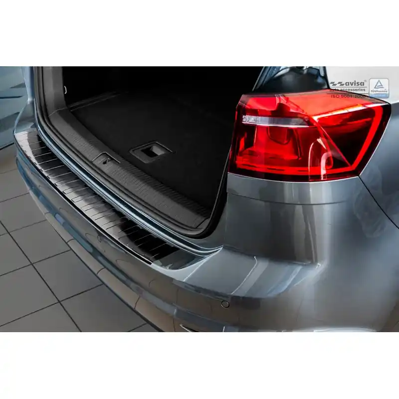 Rabat | Avisa, Bagkofangerbeskytter, Sort, Rustfritstål, passer til Volkswagen Golf VII Sportsvan 2014- ‘Ribs‘