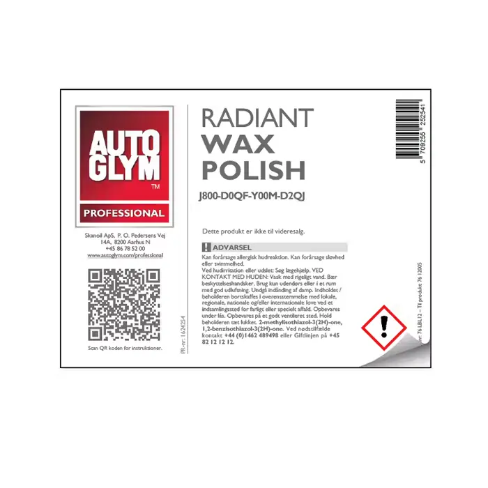 Mest solgt - AUTOGLYM Label Autoglym Radiant Wax Polish
