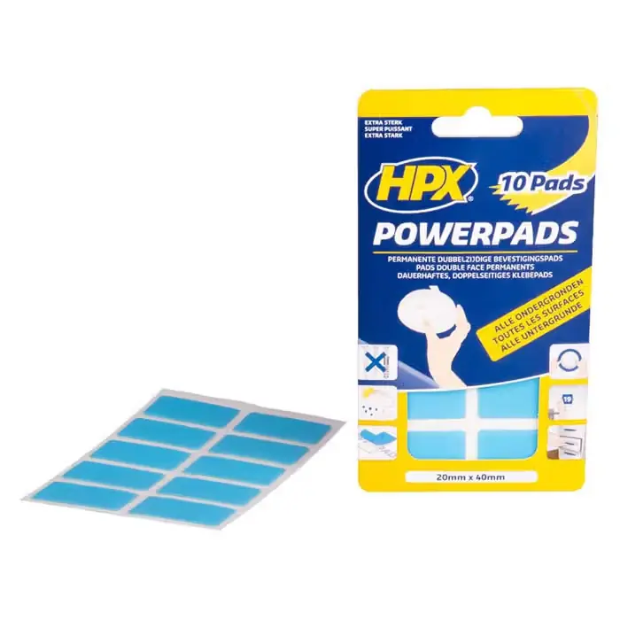 HPX HPX dobbeltklæbende pads 20mm x 40mm 10 stk. | Begrænset antal