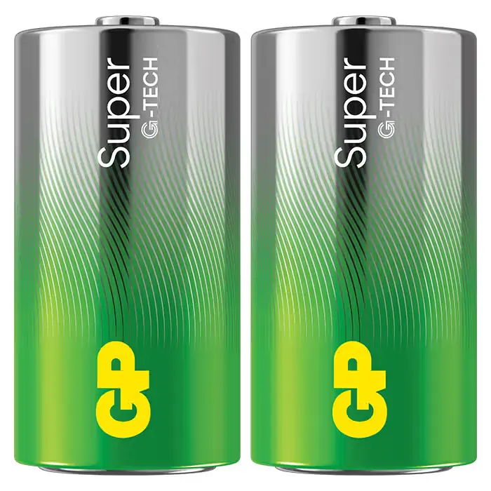 Kun kort tid - GP-BATTERI GP Super Alkaline C-batteri 14A/LR14 2-pak