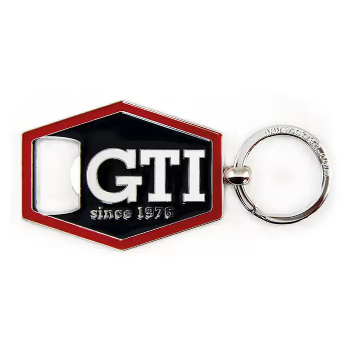 VW-COLLECT VW GTI nøglering sekskantet m. flaskeåbner, sort - Nyt produkt