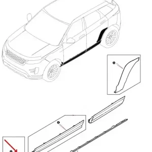 Land Rover forskærm panel til Range Rover Velar - Højre forskærm - Meget populær