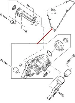 Bedste pris - Land Rover differentiale udluftningsslange for Range Rover Sport samt Discovery 3 & 4 - forreste