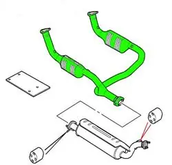 Udsalg - Land Rover katalysatorer og forrør for Range Rover P38 (1994-2002)
