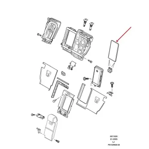 Tilbud | Land Rover bagsæde afdæknings panel til bagsæde ski hul på Range Rover L322 - Aspen / Ivory farve