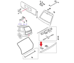 Land Rover bagklapsliste monteringsklips for den nederste liste på Range Rover L322 frem til 2010 - Sikker handel